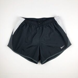 Nike DRI-FIT  3" Womens Running Shorts Size Small Lined Black White Gray